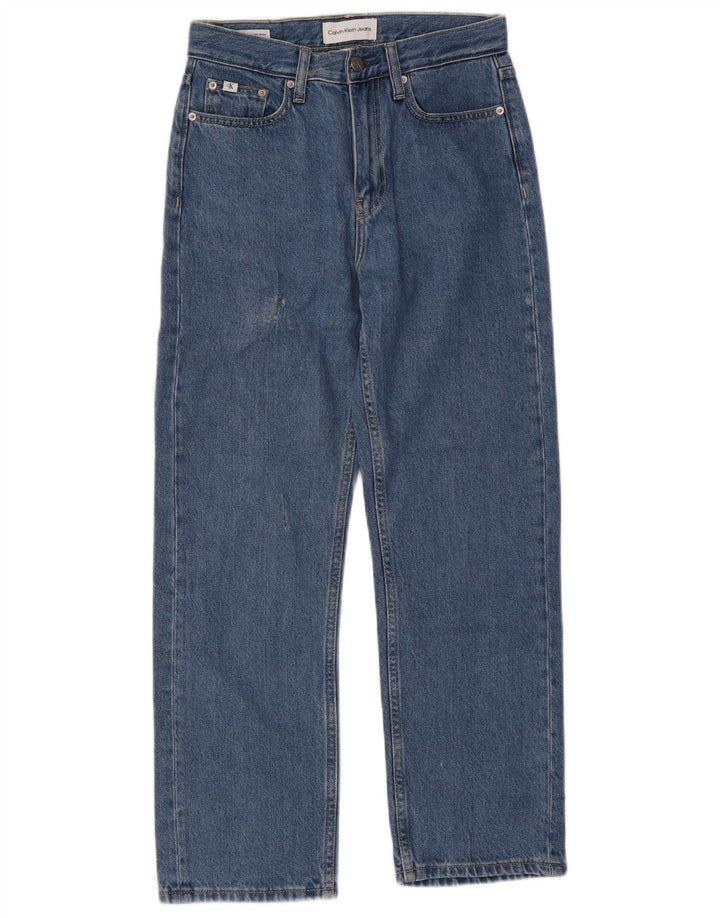 Calça jeans reta feminina CALVIN KLEIN W26 L27 azul