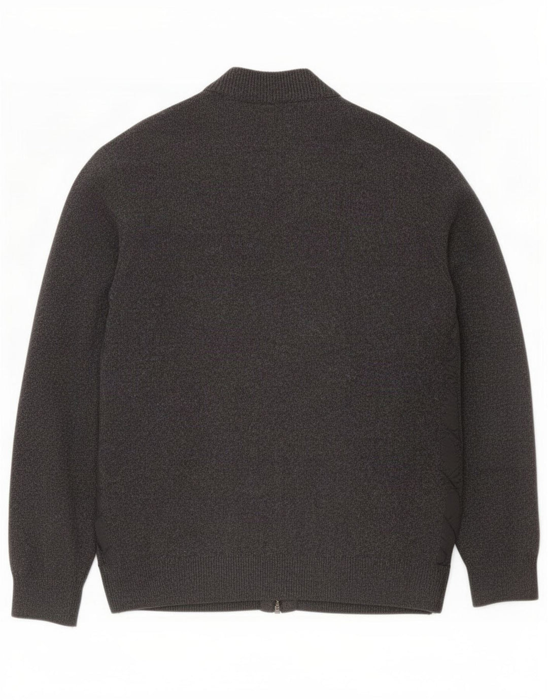 Suéter cardigã masculino Barbour grande lã cinza