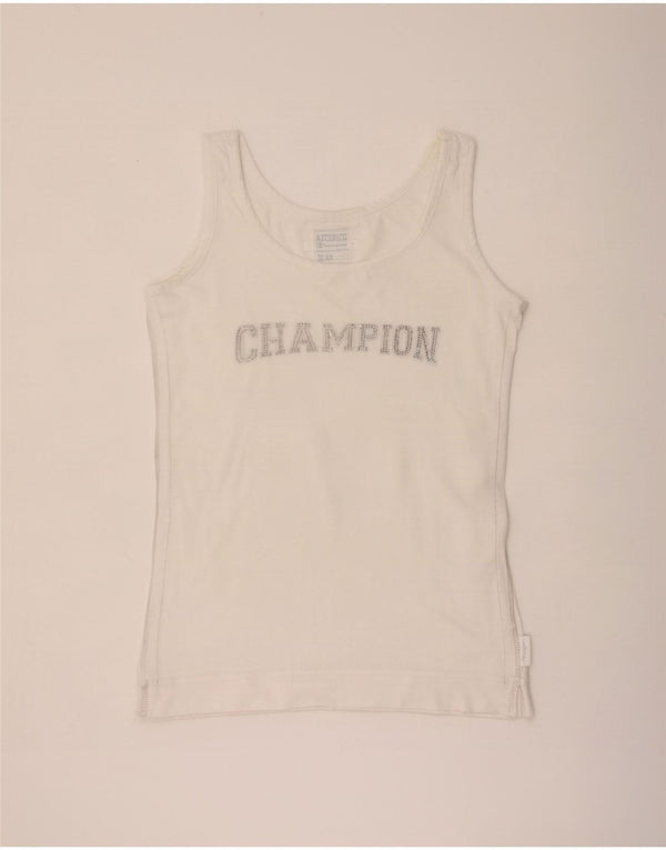 Colete gráfico feminino Champion 13-14 anos XL branco