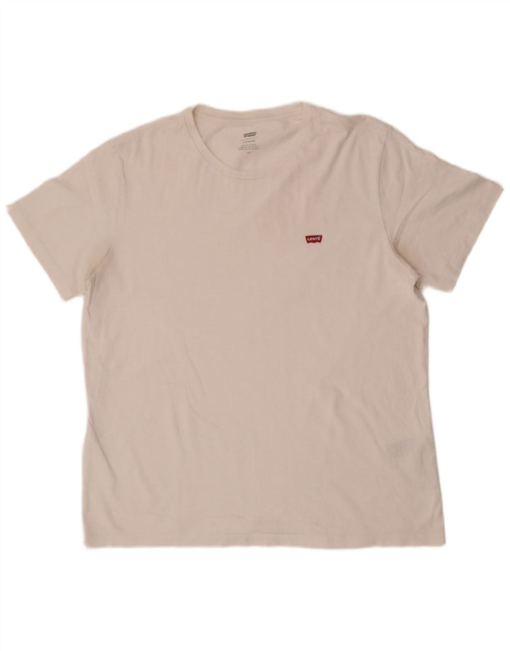 Camiseta masculina padrão Levi's Top grande de algodão branco