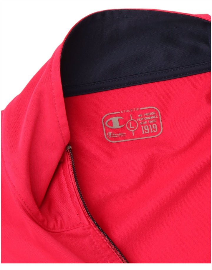 Champion Womens Tracksuit Top Jacket UK 14 Grande Rosa