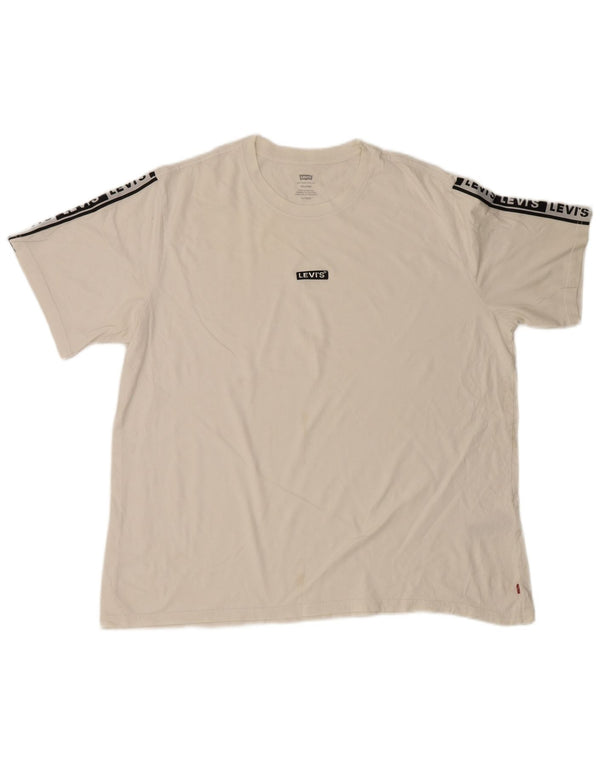 Camiseta masculina Levi's Relaxed Graphic Top XL de algodão branco
