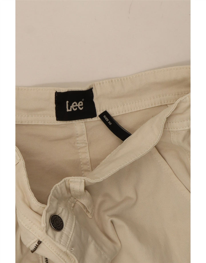 LEE Mens Cargo Shorts W32 Medium  Off White Cotton Vintage Lee and Second-Hand Lee from Messina Hembry 