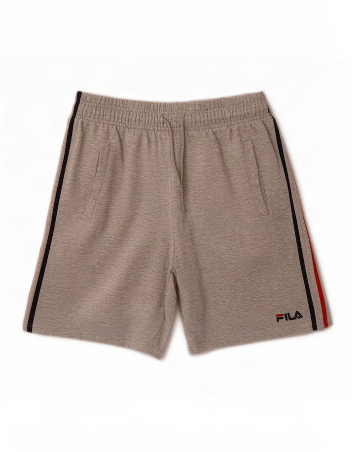 Fila Mens Sport Shorts Médio Cinza Flecked Algodão