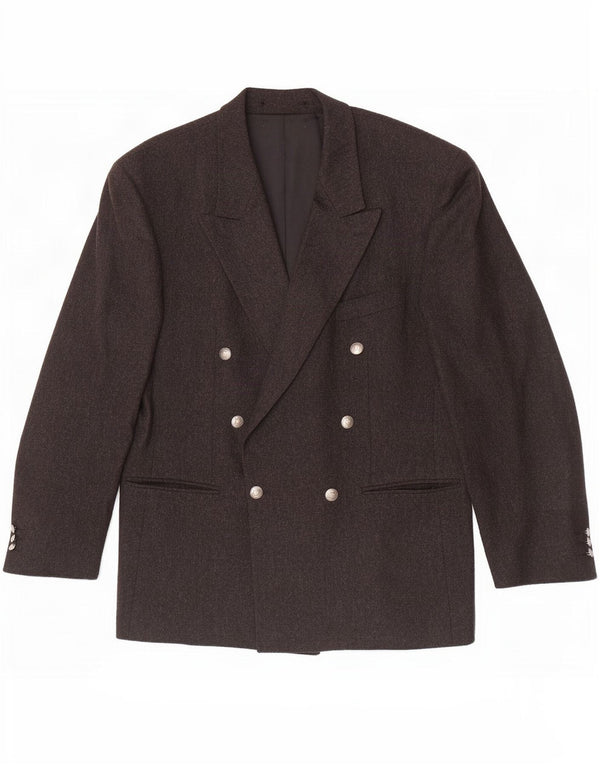 Jaqueta blazer masculina Van Gils com peito duplo Reino Unido 40 lã cinza grande