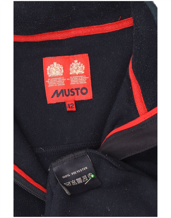 Jaqueta de lã feminina Musto UK 12 poliéster azul marinho médio