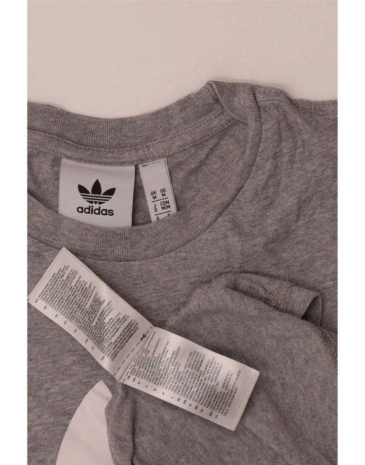 Camiseta Adidas Masculina Graphic Top Cinza Médio Algodão