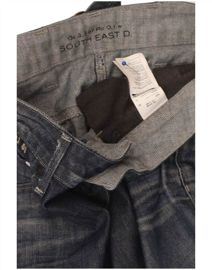 Jeans retos femininos G-Star W30 L32 algodão azul marinho