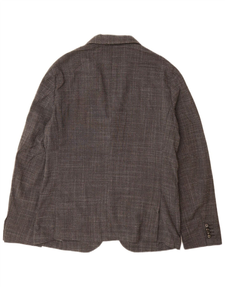 Jaqueta blazer masculina TOMMY HILFIGER sob medida de 2 botões IT 48 cinza médio