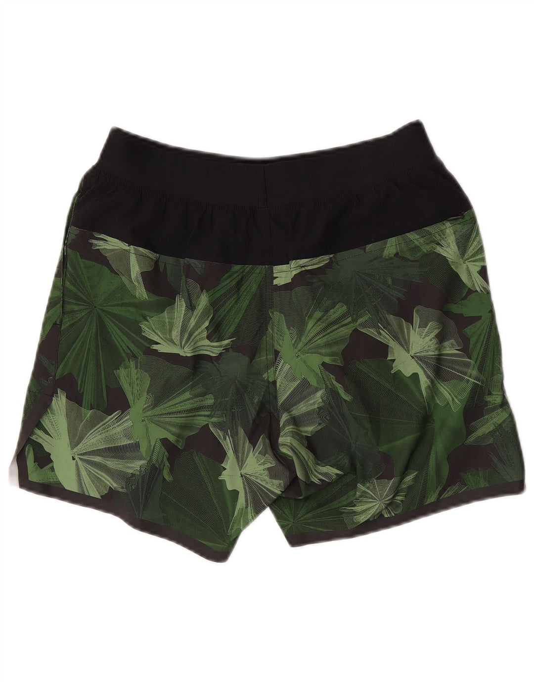 Shorts esportivos masculinos NIKE pequenos verdes florais de poliéster