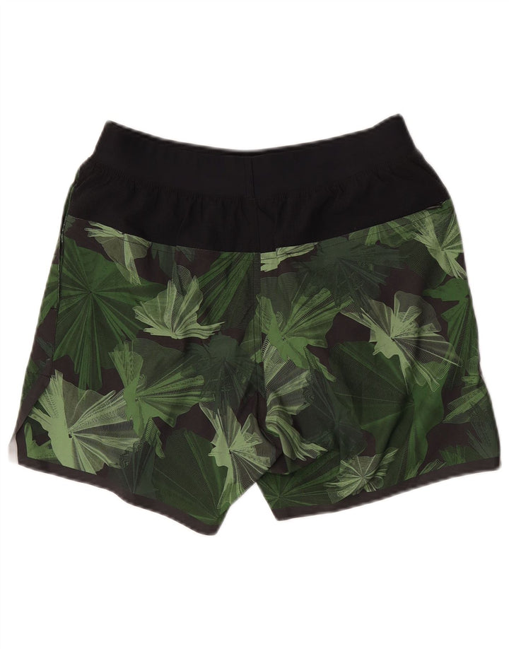 Shorts esportivos masculinos NIKE pequenos verdes florais de poliéster