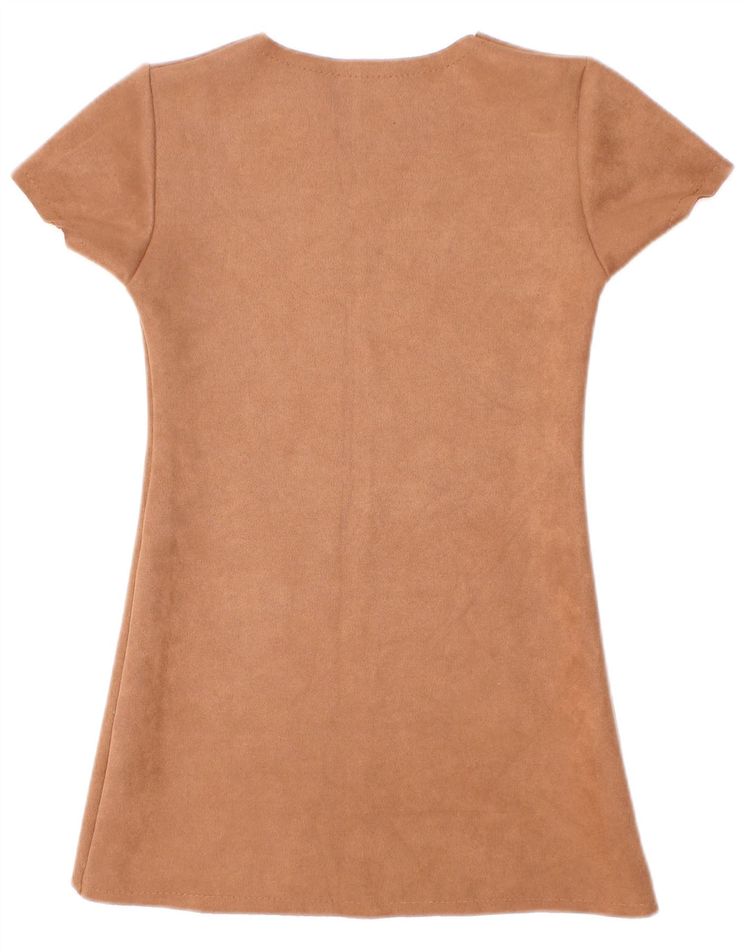 Vestido vintage feminino 3-4 anos poliéster marrom