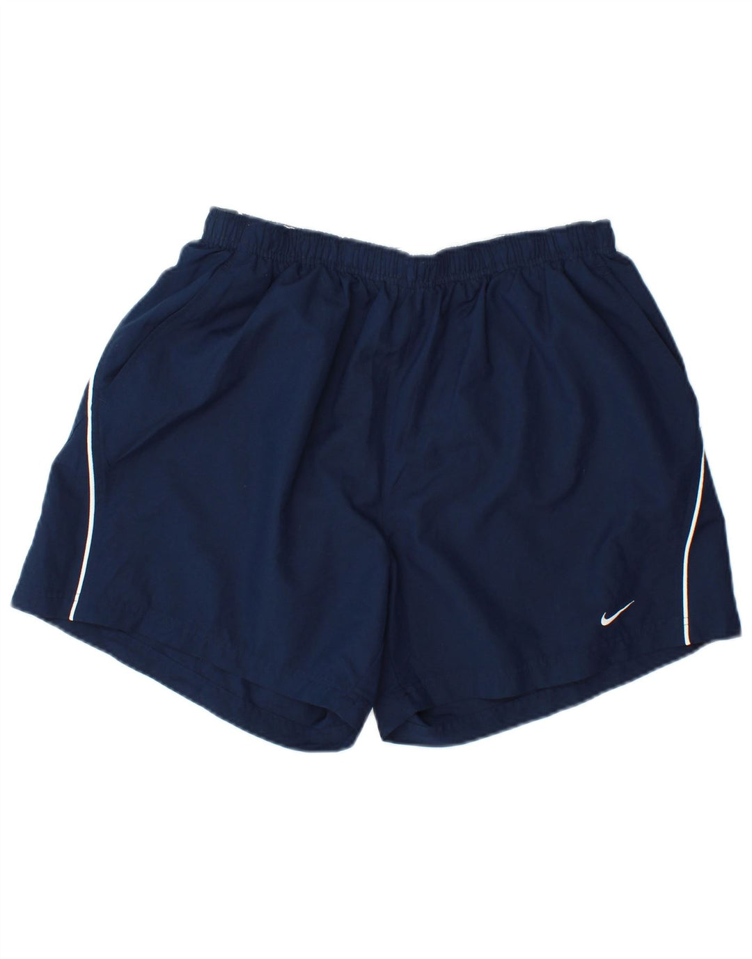 Shorts esportivos masculinos Nike XL poliéster listrado azul marinho