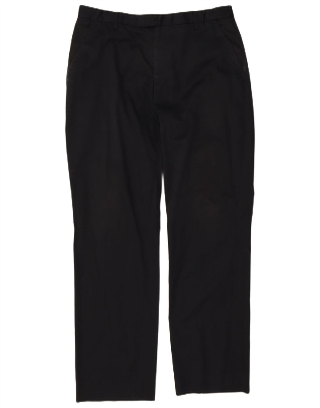 Calça masculina de terno reto Ted Baker W34 L30 algodão preto