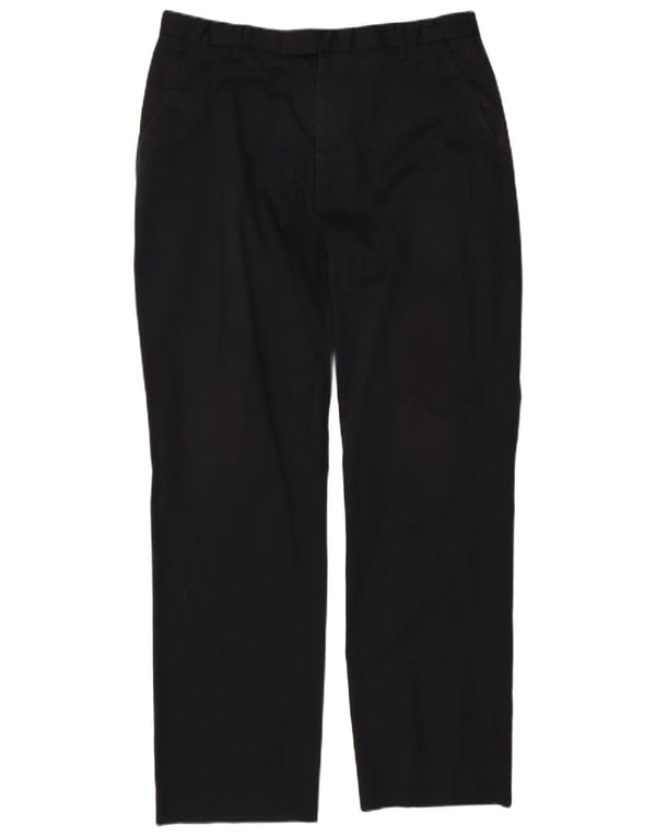 Calça masculina de terno reto Ted Baker W34 L30 algodão preto
