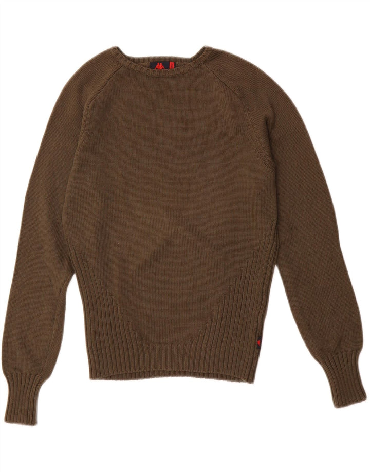 KAPPA Womens Boat Neck Jumper Sweater UK 18 XL Khaki Cotton Vintage Kappa and Second-Hand Kappa from Messina Hembry 