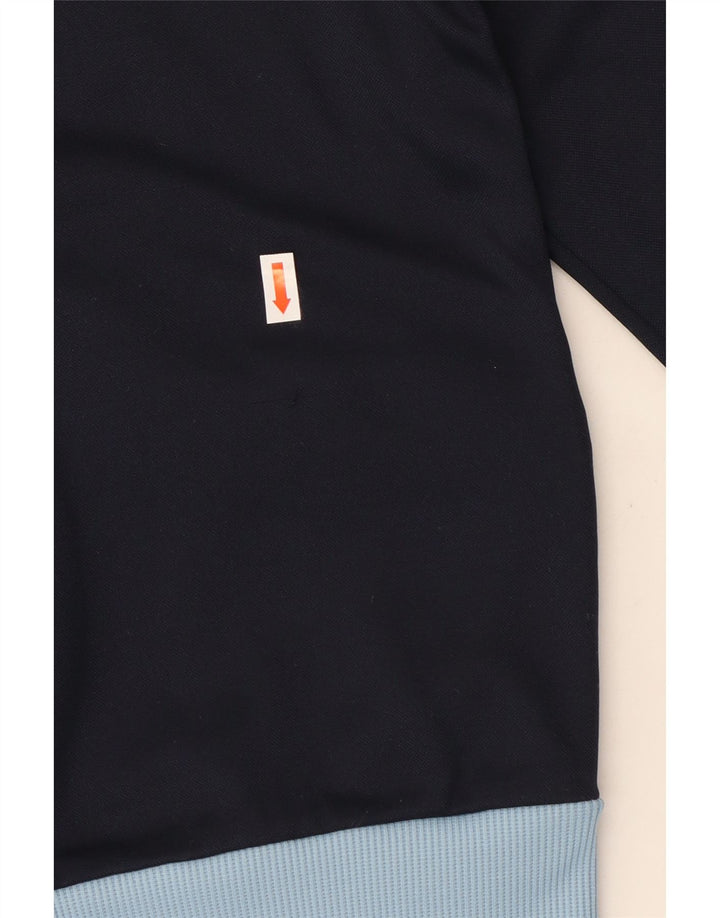 Adidas Womens Tracksuit Top Jacket UK 12 Médio Azul Marinho Colourblock