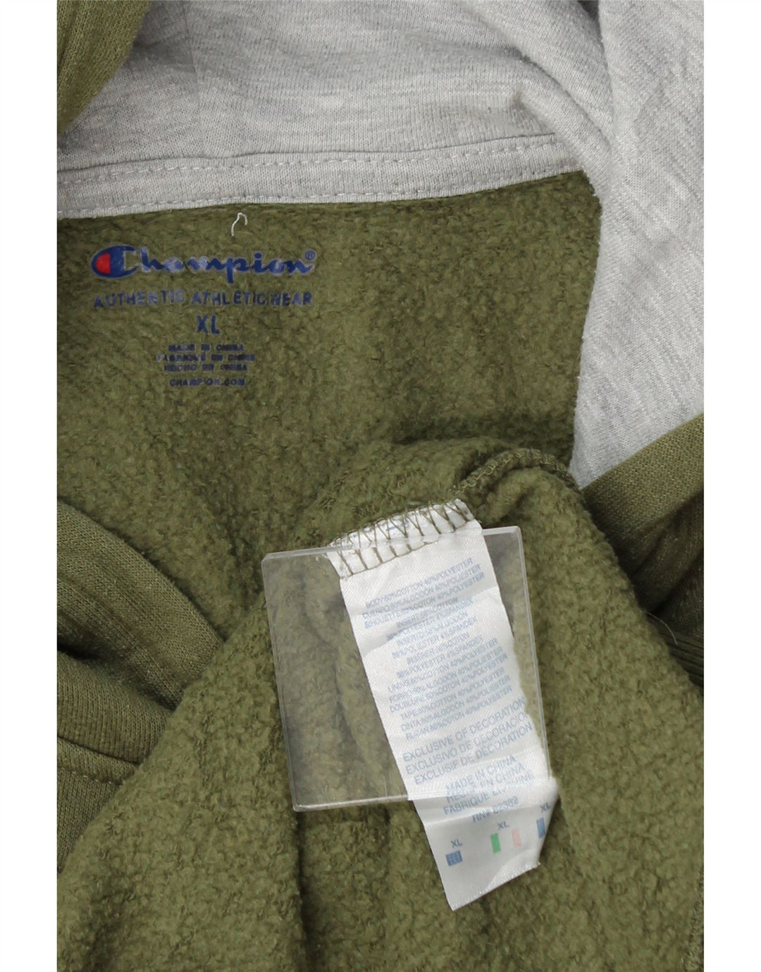 CHAMPION Womens Graphic Hoodie Jumper UK 18 XL Green Cotton Vintage Champion and Second-Hand Champion from Messina Hembry 