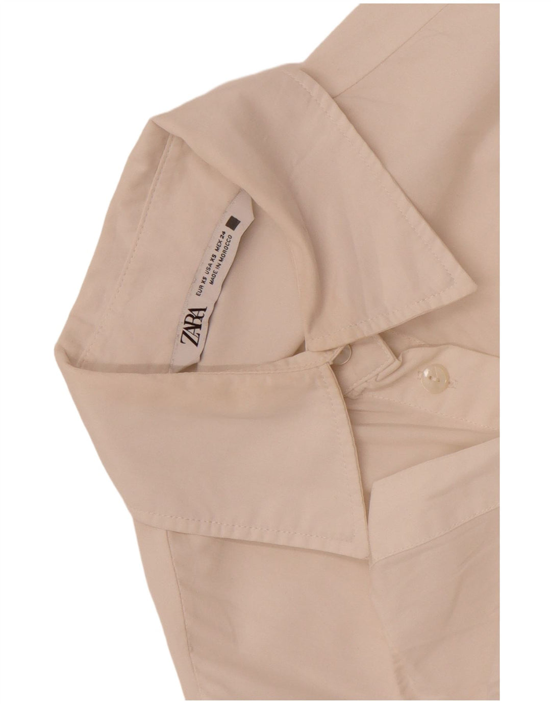 Zara blusa feminina oversized UK 6 XS branca