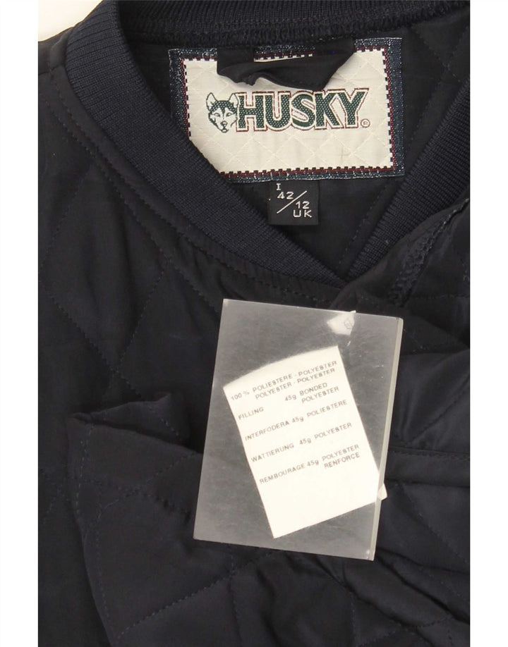 Jaqueta acolchoada feminina Husky UK 12 poliéster azul marinho médio