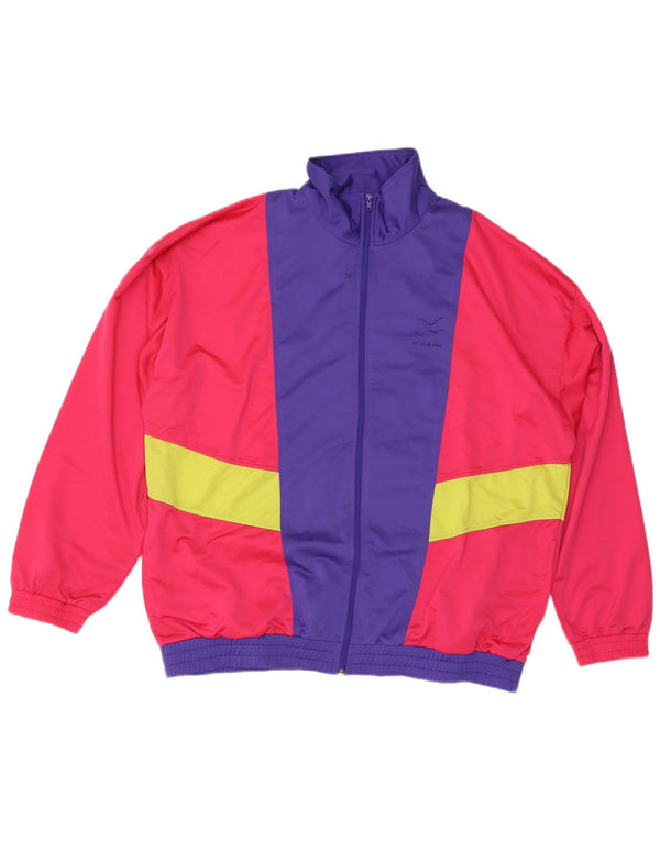Poliéster vermelho do revestimento 2XL Colourblock da parte superior do fato de treino dos homens do vintage