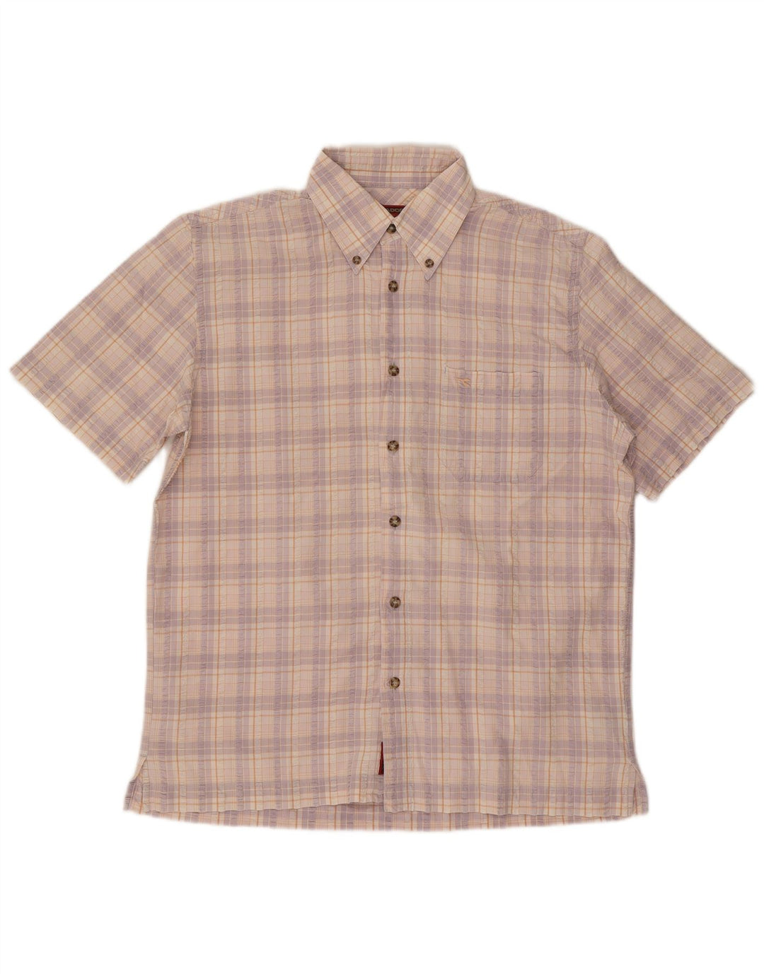 Camisa masculina Diadora grande algodão xadrez multicolorido