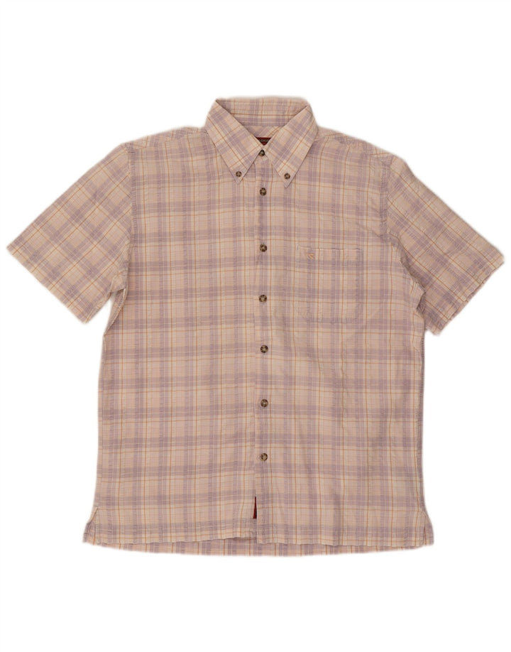 Camisa masculina Diadora grande algodão xadrez multicolorido