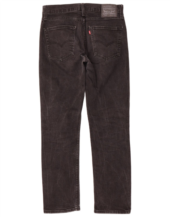 Levi's Masculino 514 Straight Jeans W31 L32 Algodão Preto