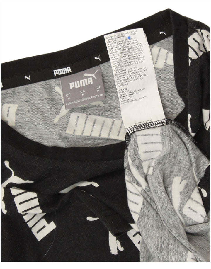 Camiseta masculina PUMA Graphic Top médio algodão preto