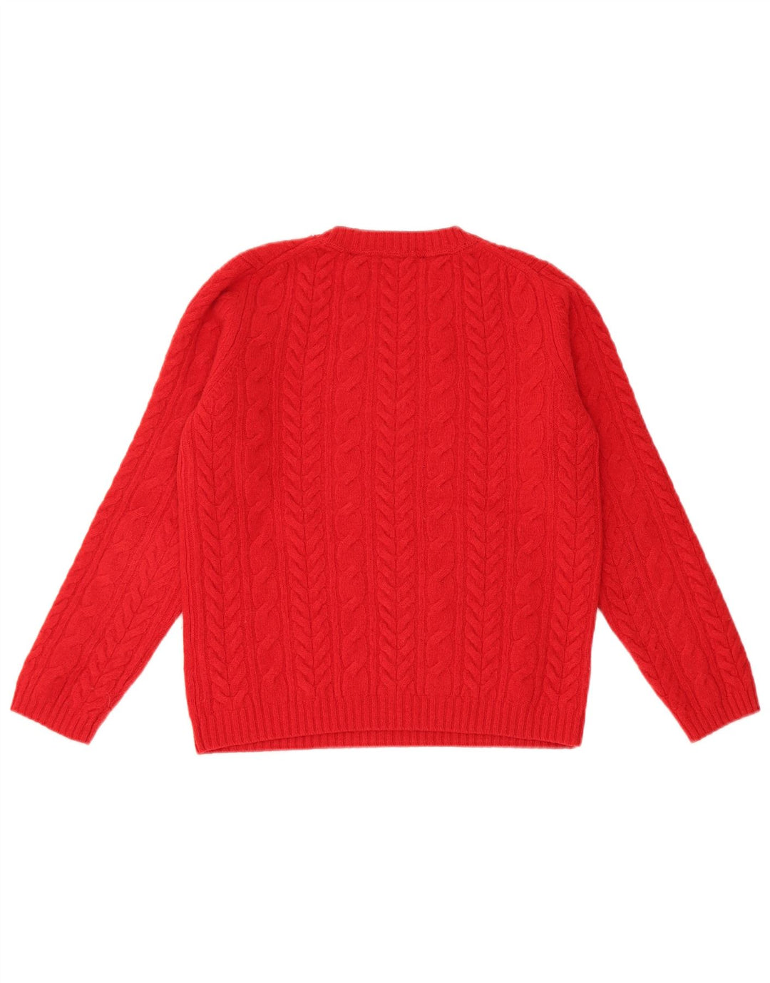 Suéter feminino Tommy Hilfiger com gola redonda e lã vermelha média 12