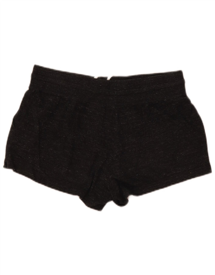 Shorts esportivos femininos Nike UK 14 algodão manchado cinza médio
