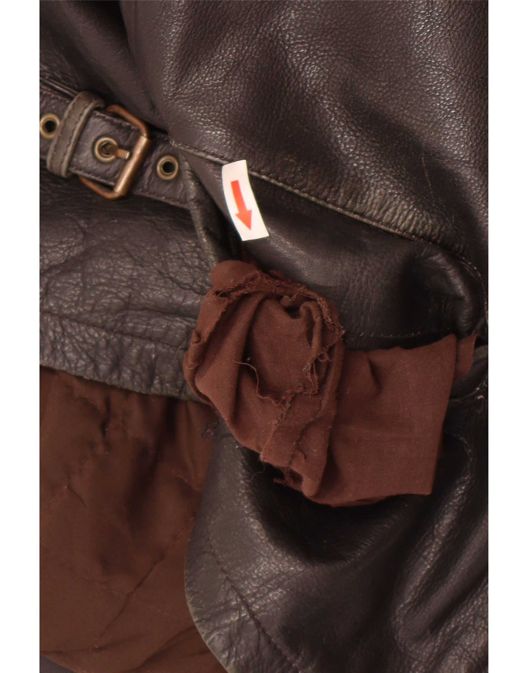 Jaqueta de couro masculina Bomb Boogie UK 36 pequena marrom