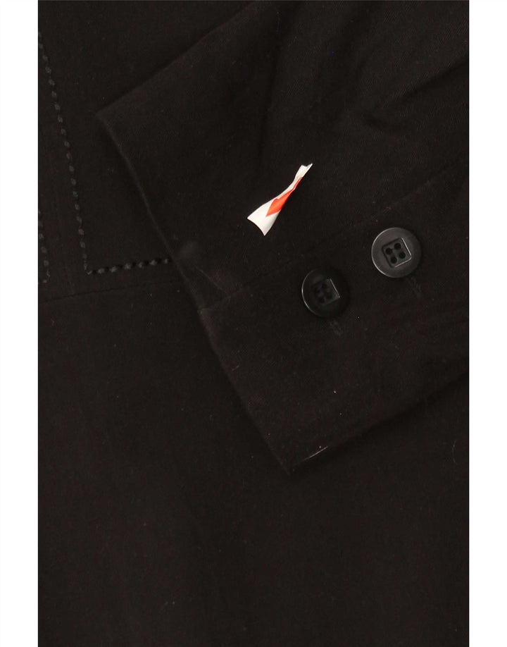 Jaqueta blazer feminina de 2 botões Marks & Spencer Reino Unido 20 2XL poliéster preto