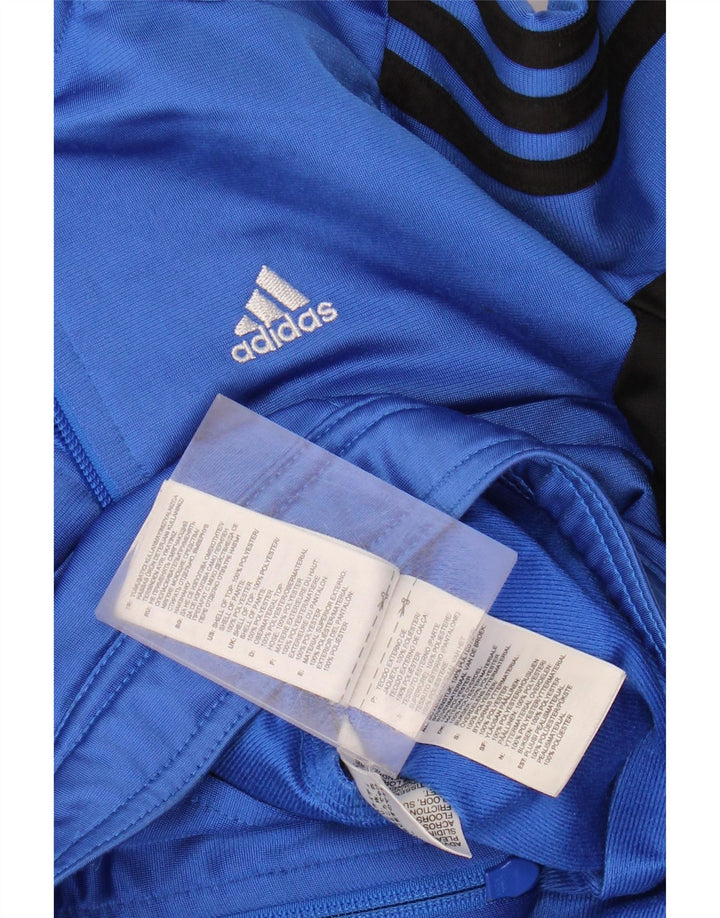 Jaqueta Adidas Meninos Treino Top 7-8 Anos Azul Colorblock Poliéster