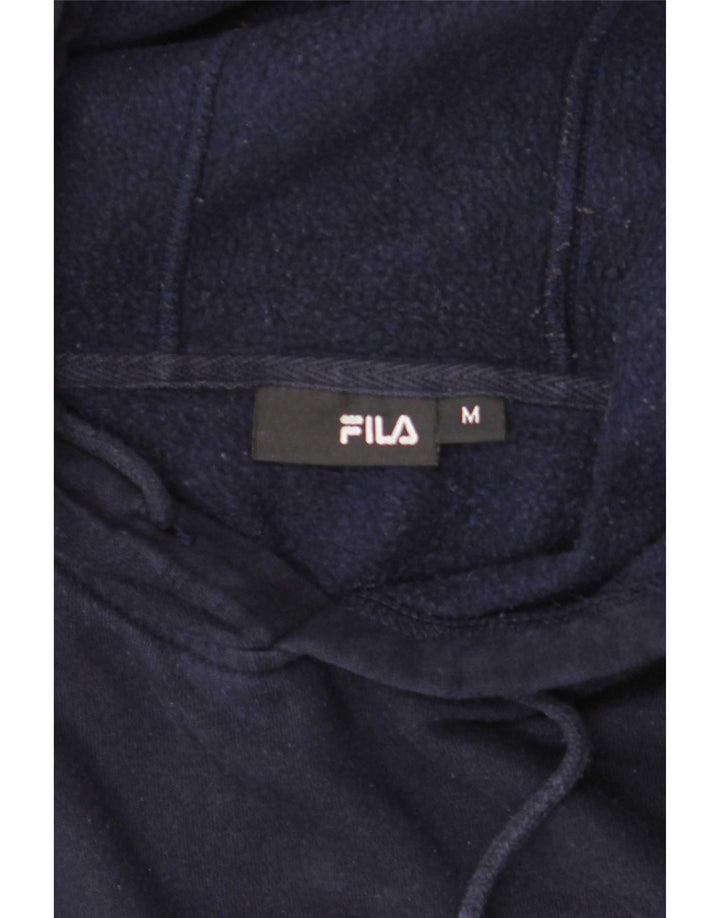 Fila Mens Graphic Hoodie Jumper Médio Algodão Azul Marinho