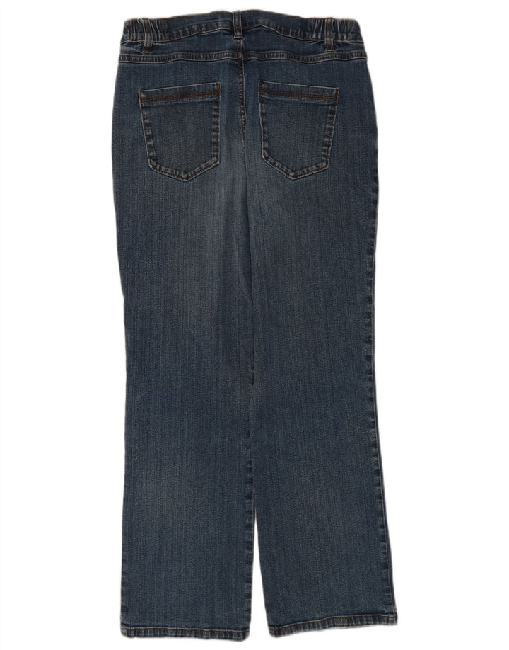 Jeans retos femininos Marks & Spencer Reino Unido 14 médio W34 L28 algodão azul