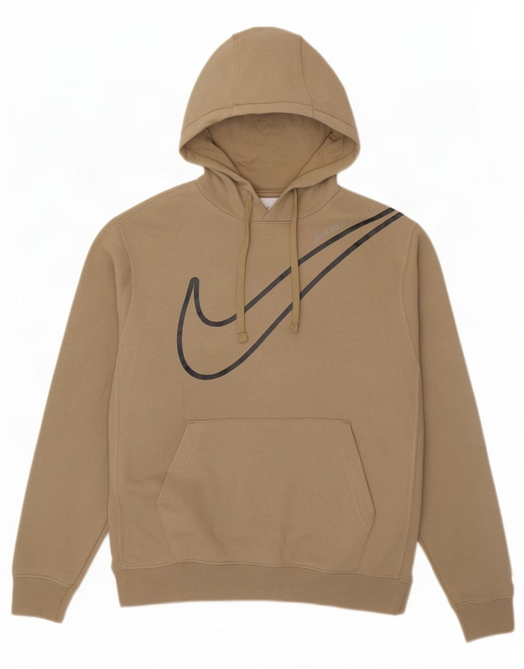 Jumper com capuz gráfico masculino Nike médio algodão bege