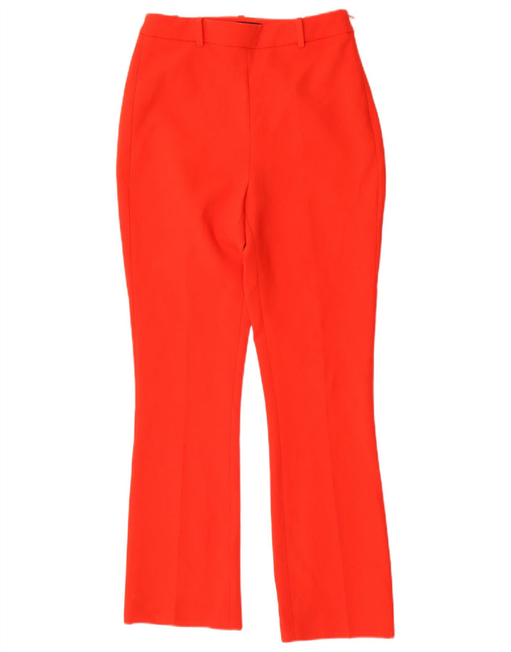 Zara Calça feminina casual bootcut pequena W26 L29 poliéster vermelho