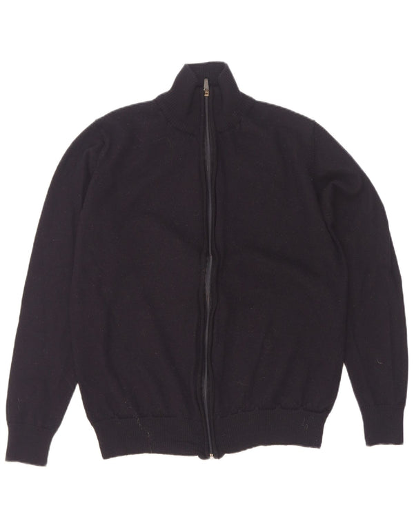 Suéter cardigã masculino Zara grande preto