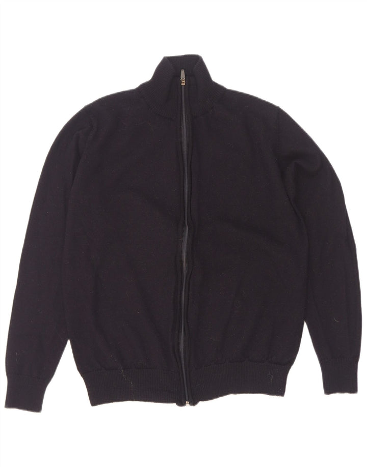 Suéter cardigã masculino Zara grande preto