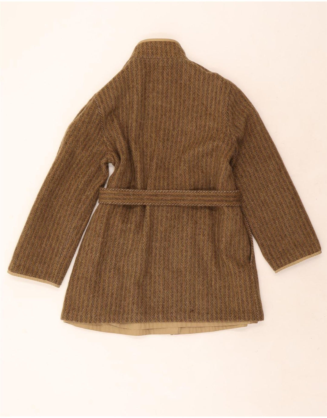 Sobretudo reversível feminino vintage IT 42 médio cáqui