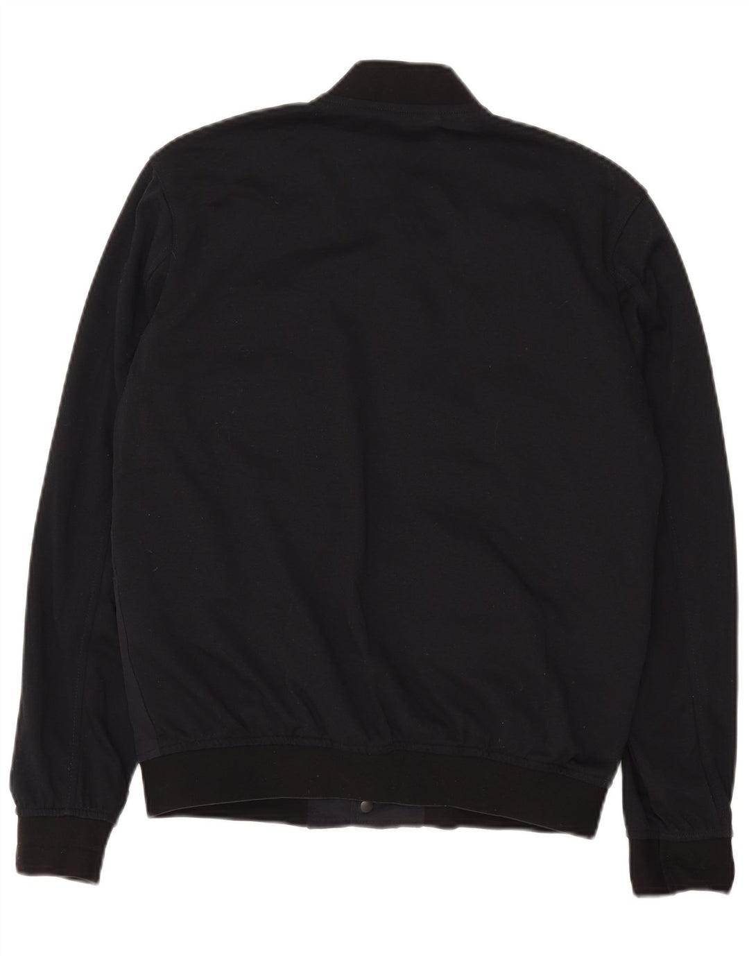 Zara Mens Bomber Jacket UK 36 Pequeno Poliéster Colourblock Azul Marinho