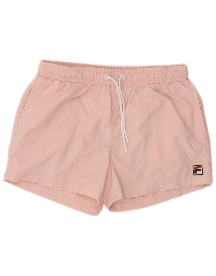 Shorts de banho masculino Fila médio rosa nylon