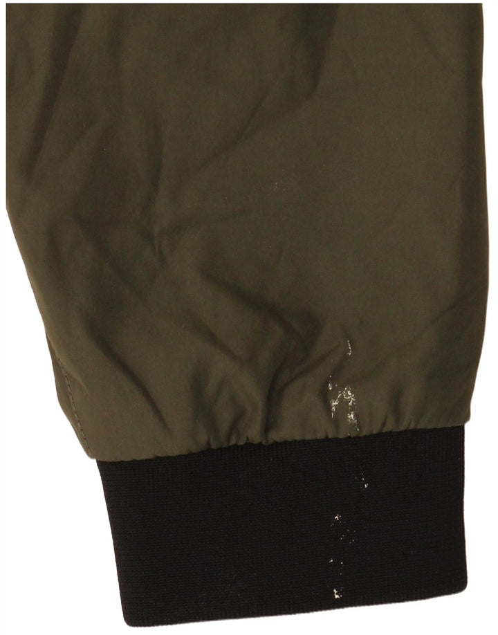 Jaqueta corta-vento masculina Jack & Jones com capuz Reino Unido 36 poliéster cáqui pequeno