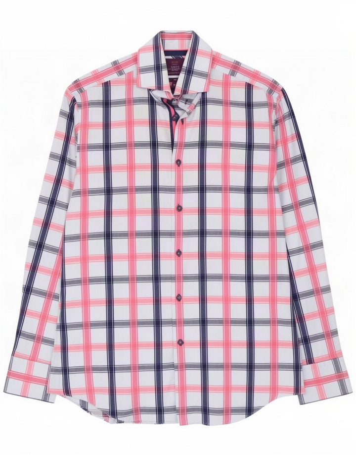Hawes & Curtis Mens Shirt Medium Multicoloured Check Cotton