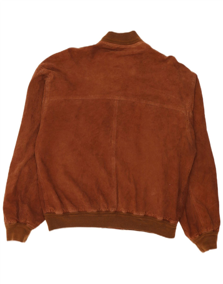 Jaqueta masculina de camurça Barone IT 56 3XL couro marrom