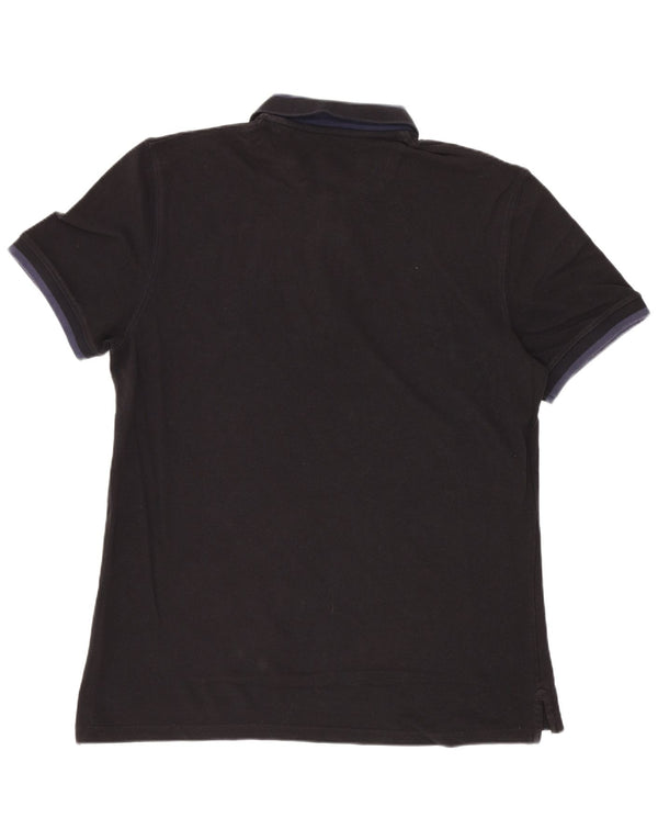 Camisa polo masculina casual Massimo Dutti XL preta colorblock
