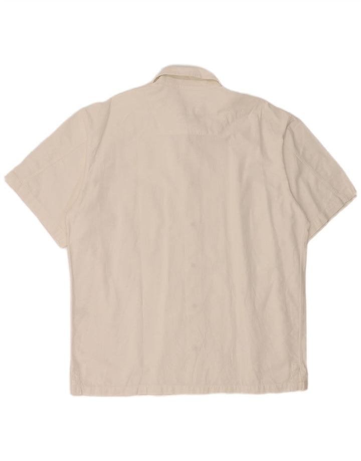 Camisa masculina de manga curta Murphy & Nye grande algodão branco