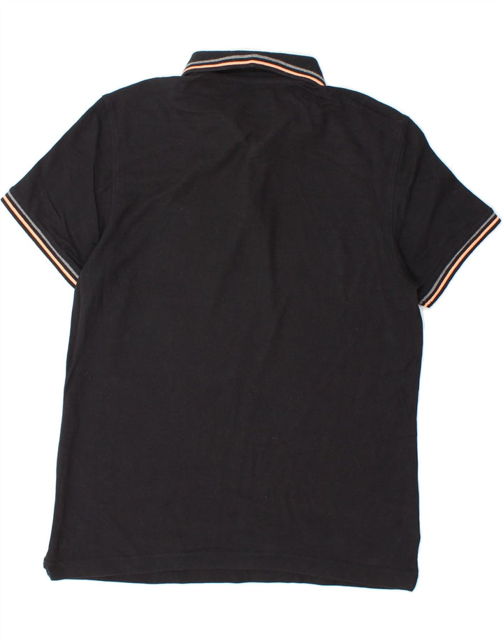 LOTTO Mens Polo Shirt Large Black Cotton Vintage Lotto and Second-Hand Lotto from Messina Hembry 
