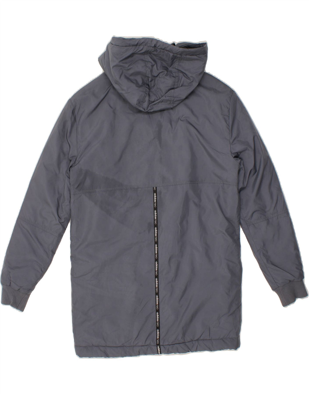 ADIDAS Womens Hooded Padded Coat UK 2 2XS Blue Vintage Adidas and Second-Hand Adidas from Messina Hembry 